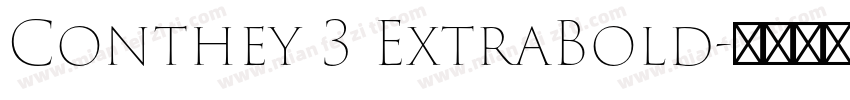 Conthey 3 ExtraBold字体转换